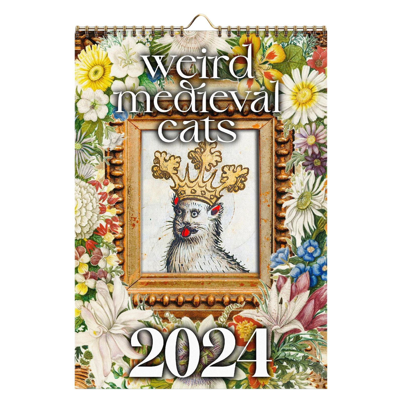 Medieval Cat Calendar 2024 Creative Ugly Cat Monthly Wall Calendar