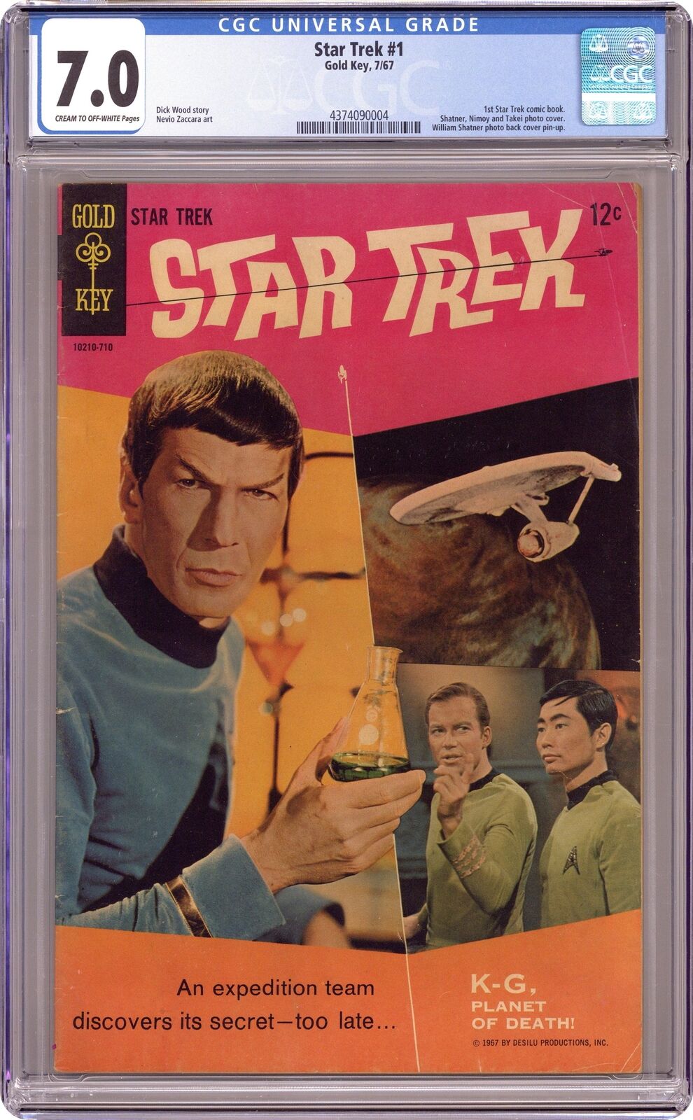 Star Trek #1 CGC 7.0 1967 Gold Key 4374090004