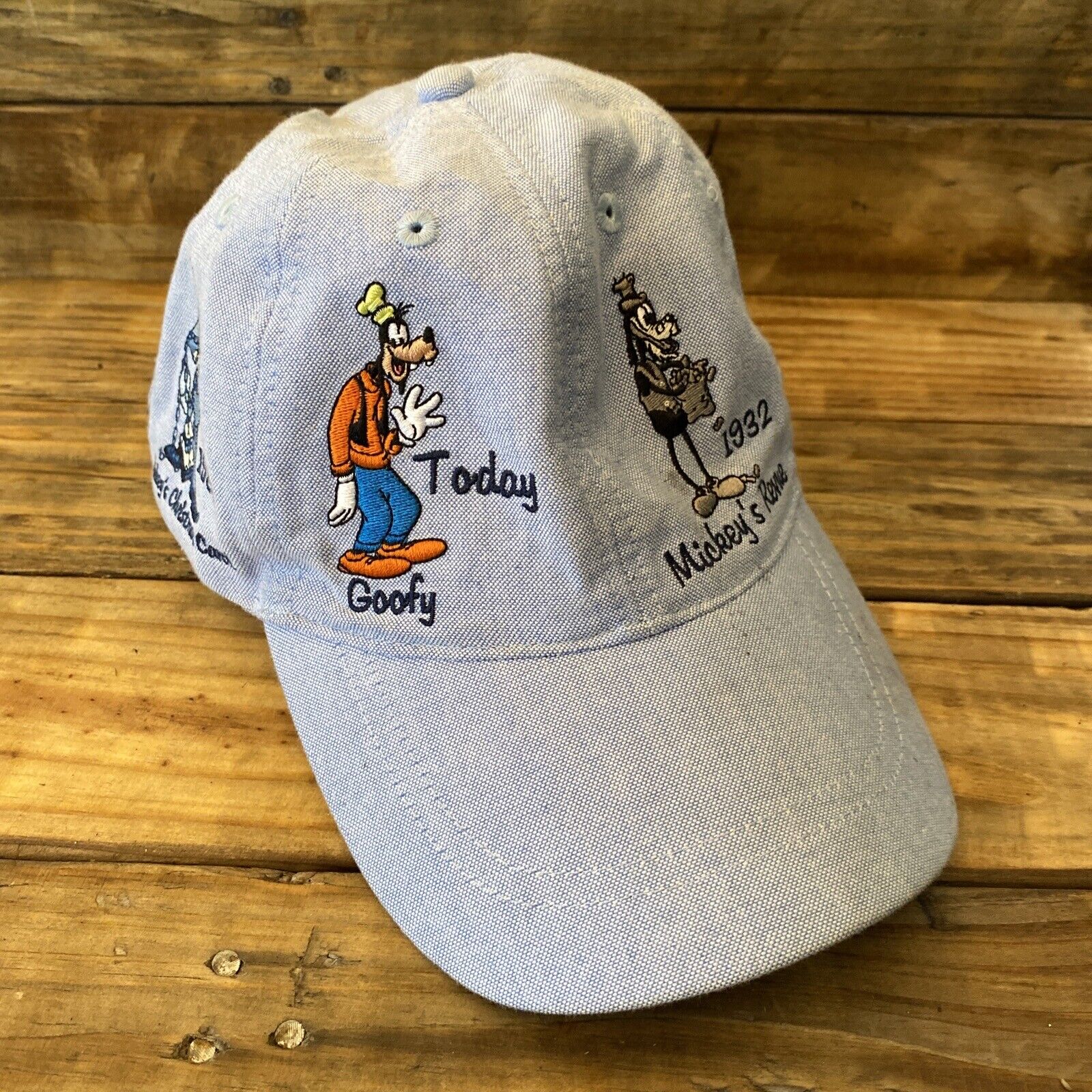 Rare Walt Disney World Goofy  Embroidered Hat Cap Adult Adjustable RN 12985