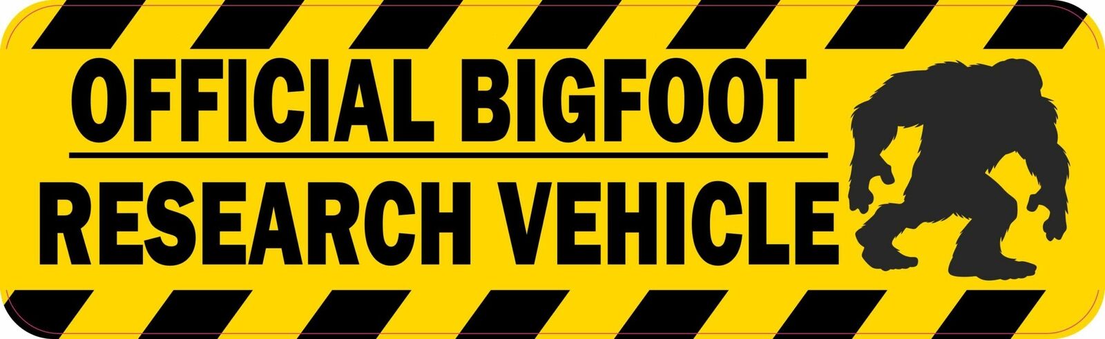 10in x 3in Official Bigfoot Research Vehicle Magnet Car Truck Magnetic Sign