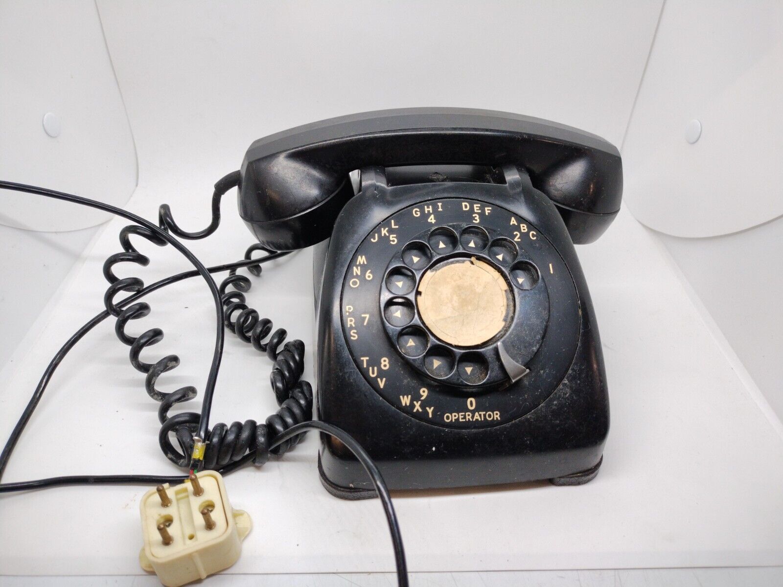 Vintage Automatic Electric Monophone Rotary Dial Desk Telephone - BLK UNTESTED