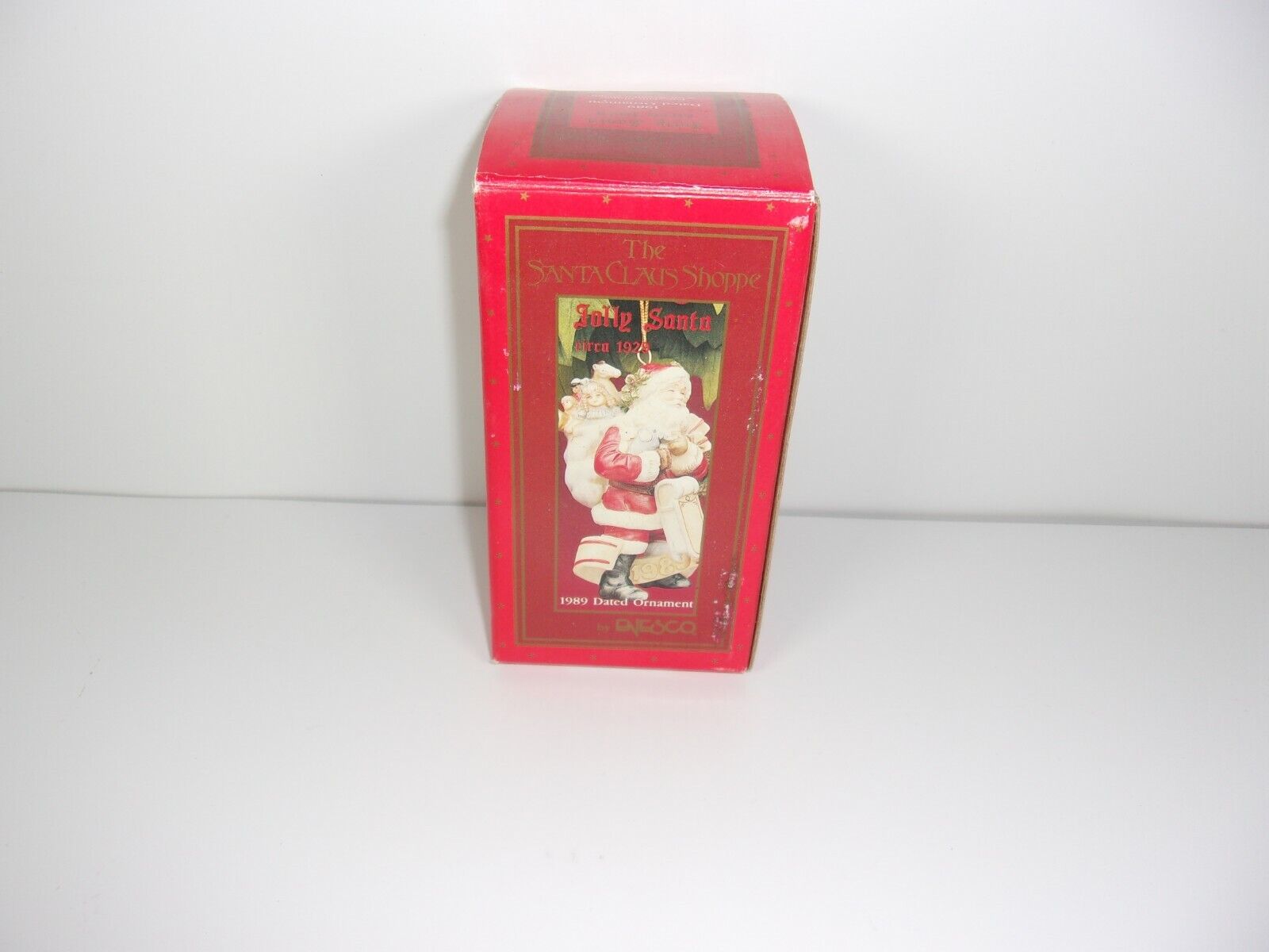Enesco 1989 dated ornament Jolly Santa Circa 1929 new in box