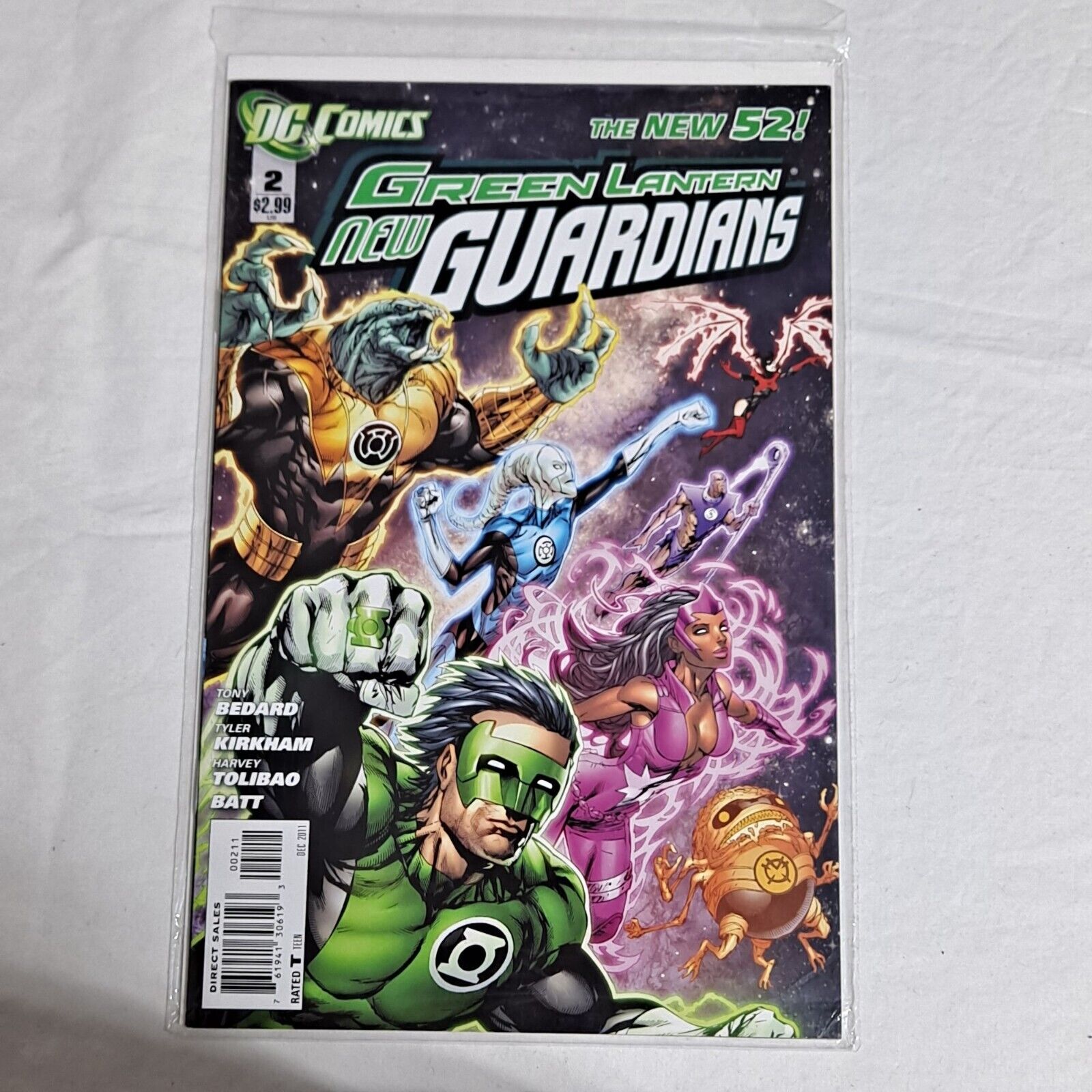 Green Lanter New Guardians #2 The New 52 Dec 2011 Tony Bedard Tyler Kirkham