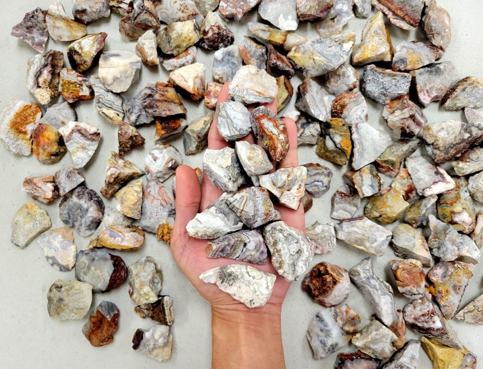 CRAZY LACE AGATE ROUGH STONES BULK FROM MEXICO RAW BANDED AGATE CRYSTALS