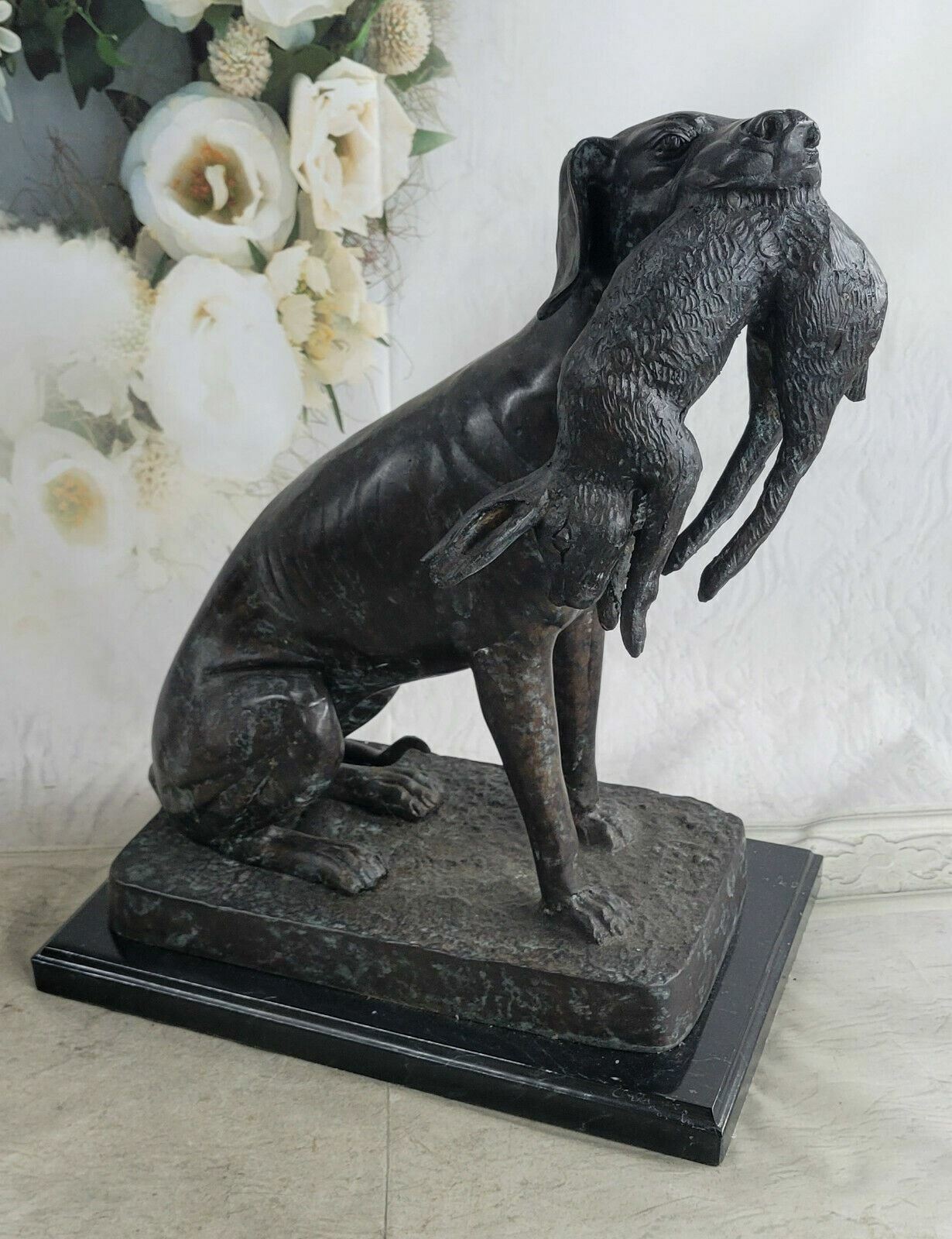 Rabbit Hunting Dog By Jules Moigniez Home office Decoration Artwork Sculpture