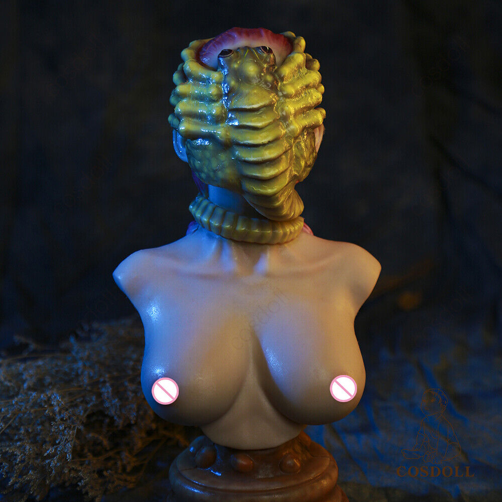 COSDOLL Alien Face Sci-Fi Thriller Movie Silicone Humanoid Model decoration