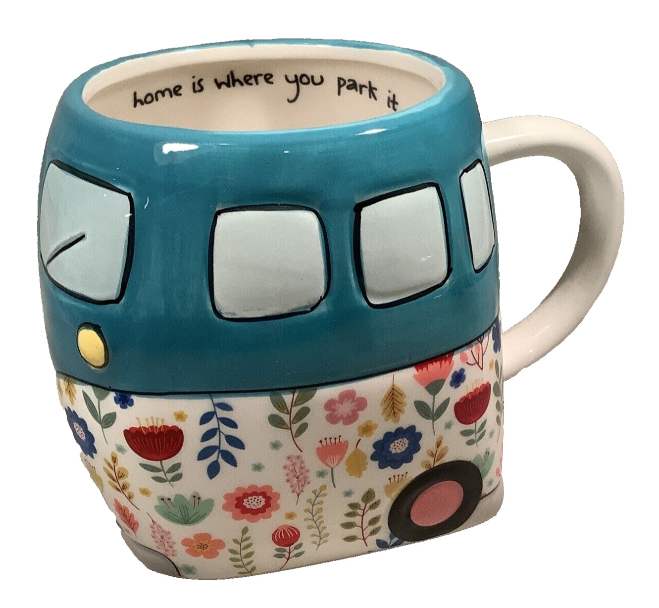 Home is Where You Park It- RV Camper Style- Sculpted Retro Mug Large 20.96oz☕🚌