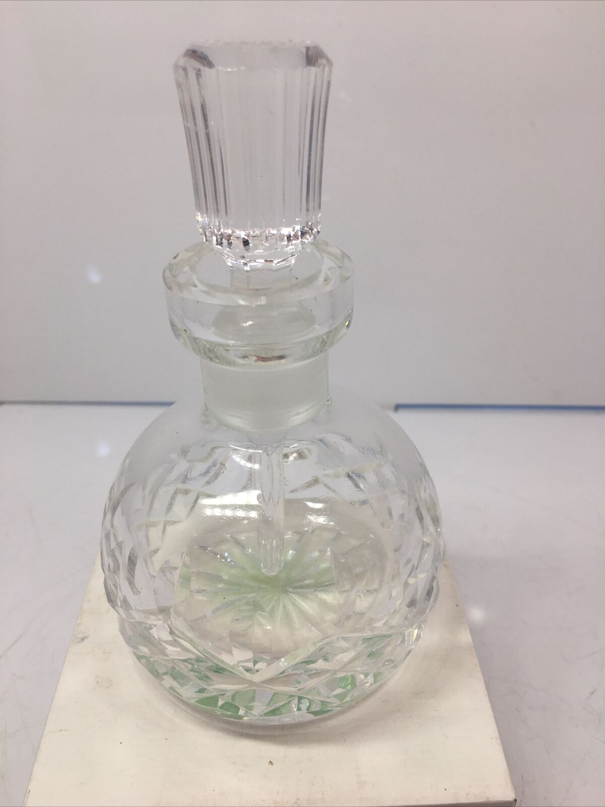 signed waterford lismore perfume w/ stopper no damage 