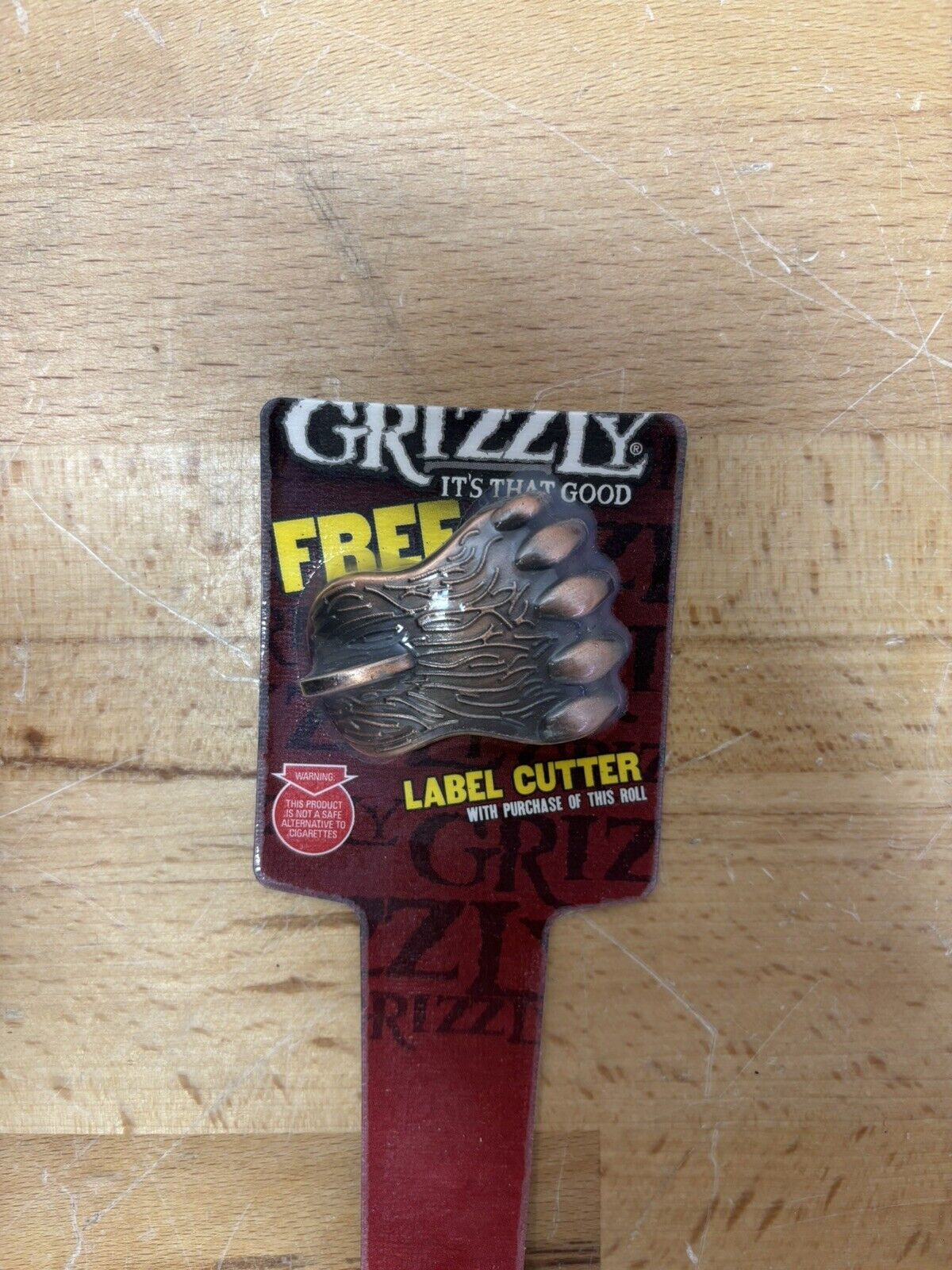 Grizzly claw snuff can label cutter-brushed copper  color Skoal/Copenhagen-other