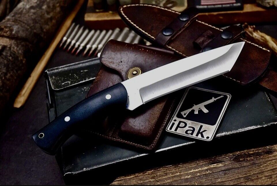 D2 Steel Blade Custom Knife Micarta Scalesl