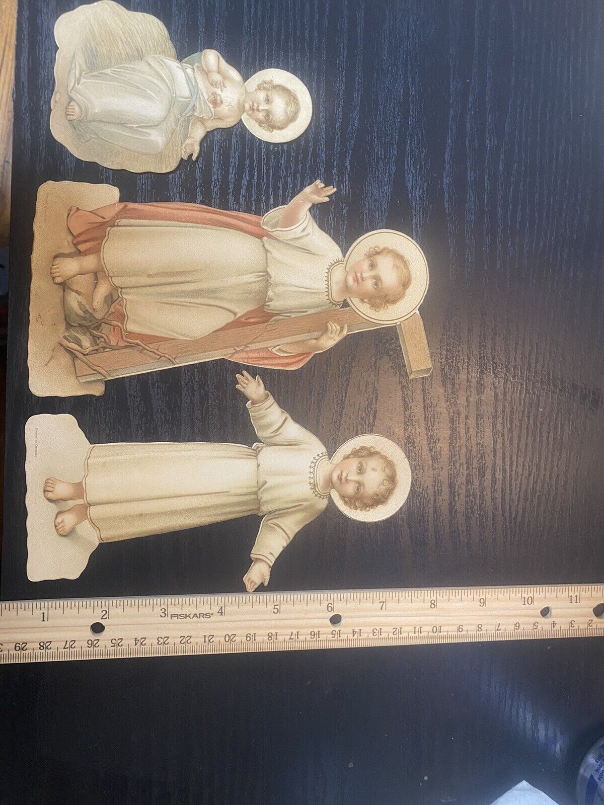 Antique Catholic Prayer Card Religious Collectible 1800s Angel Cut Outs