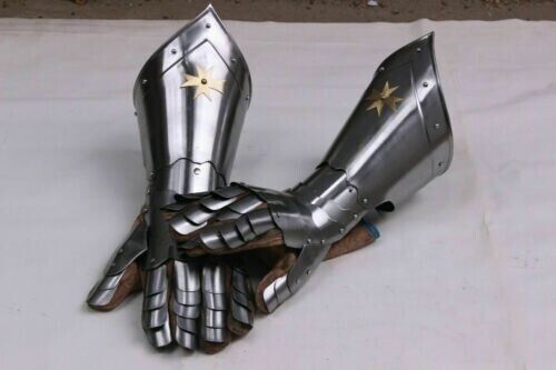Medieval Gloves Armor Knight Gauntlets Steel Gauntlet Functional Pair Crusader