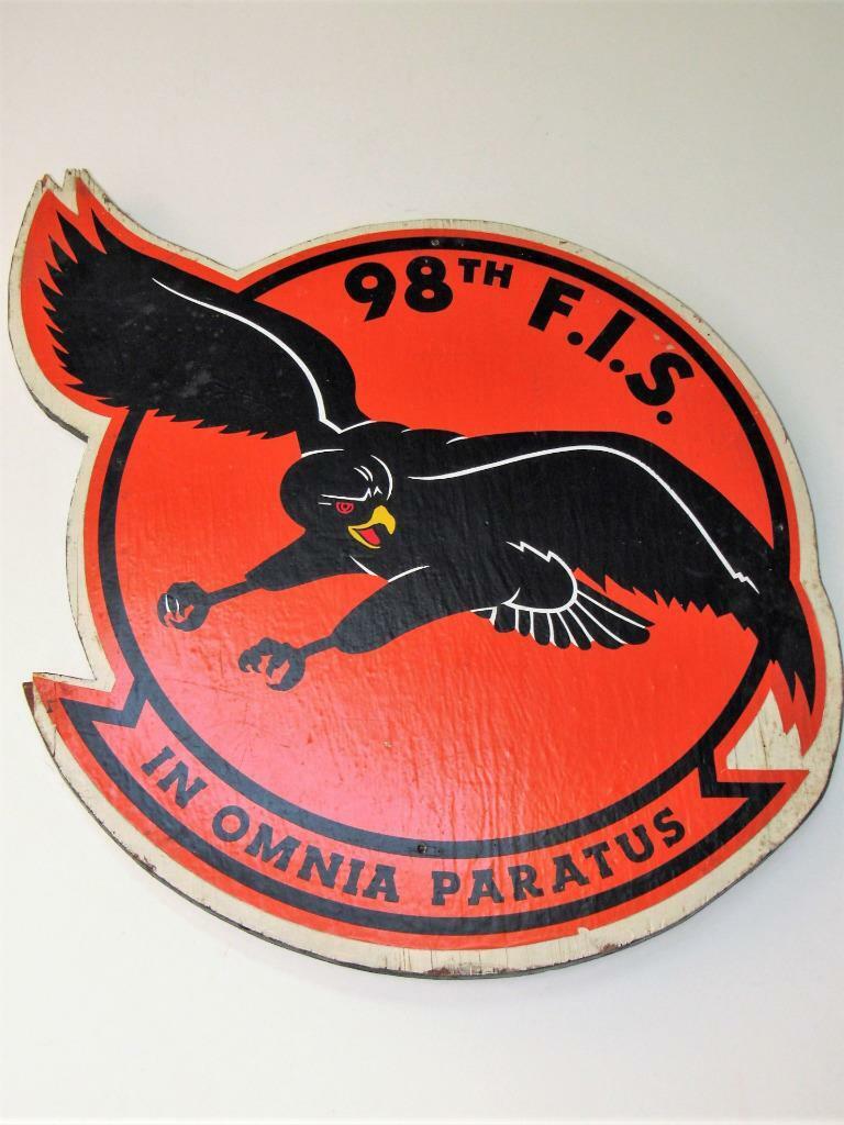 Original Vietnam War Era 98th Fighter-Interceptor Squadron Wood Plaque Air Force