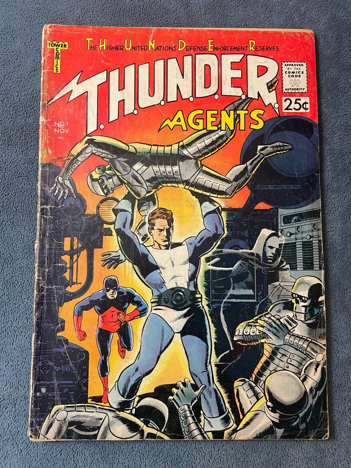 THUNDER Agents #1 1965 Tower Comic Book Wally Wood First Issue Low Grade Reader