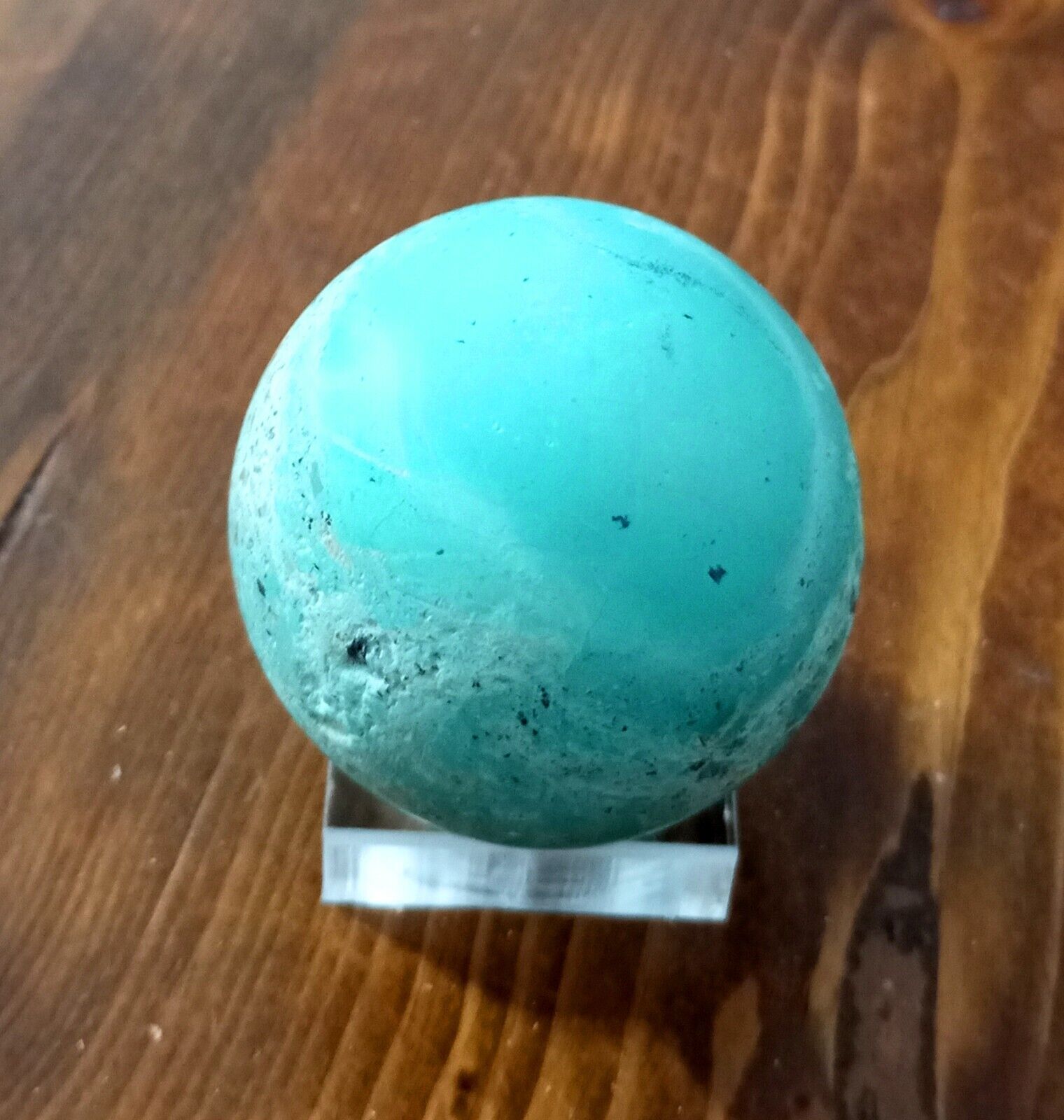 Gorgeous Colors Green Garnierite Nickel Ore Sphere 45 mm With Holder