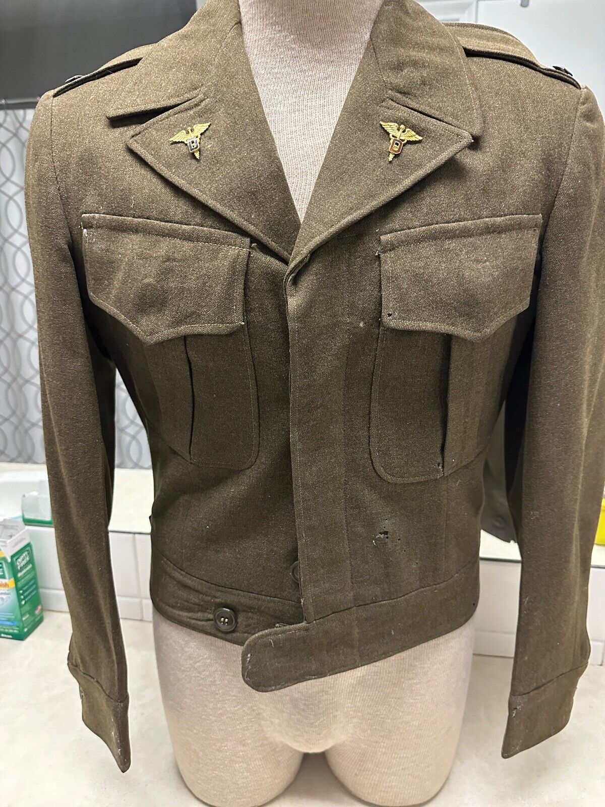 WW2 US Army 5th Army Dentist Ike Jacket - Attributed to Clifton