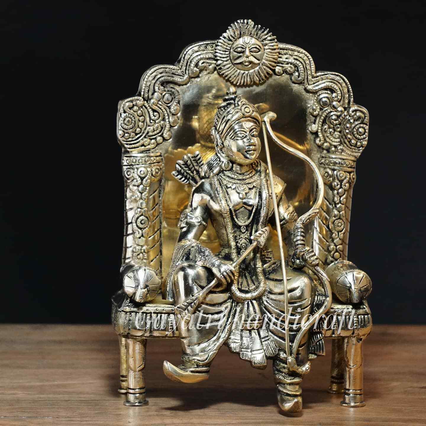 Lord Ram Statue Darbar Sita Hanuman Idol Laxman Rama Brass God Figurine Murti