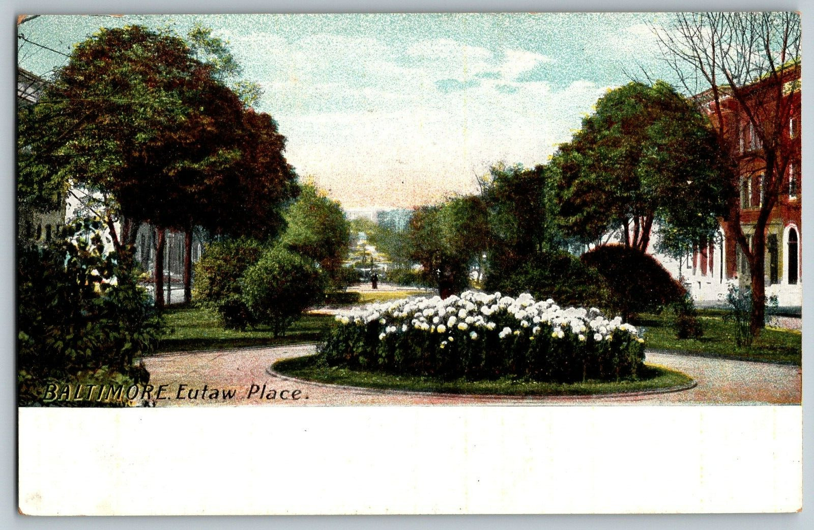 Baltimore, Maryland - Eulaw Place - Vintage Postcard - Unposted