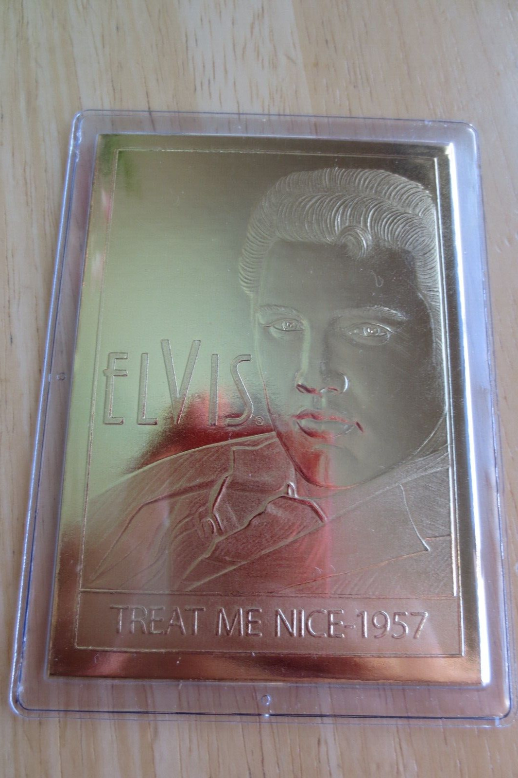 Elvis Presley Danbury Mint Encased 22kt Gold Treat me Nice-1957