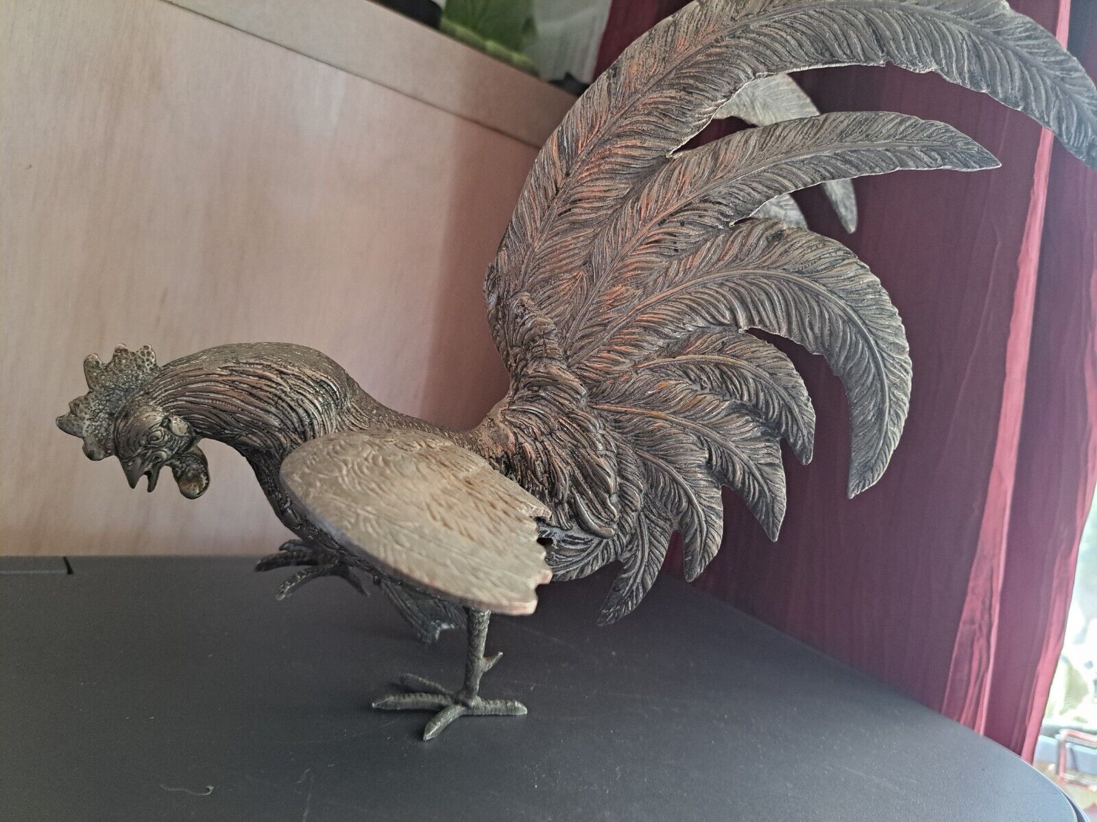 Vintage Metal Rooster Sculpture | Made in Italy |