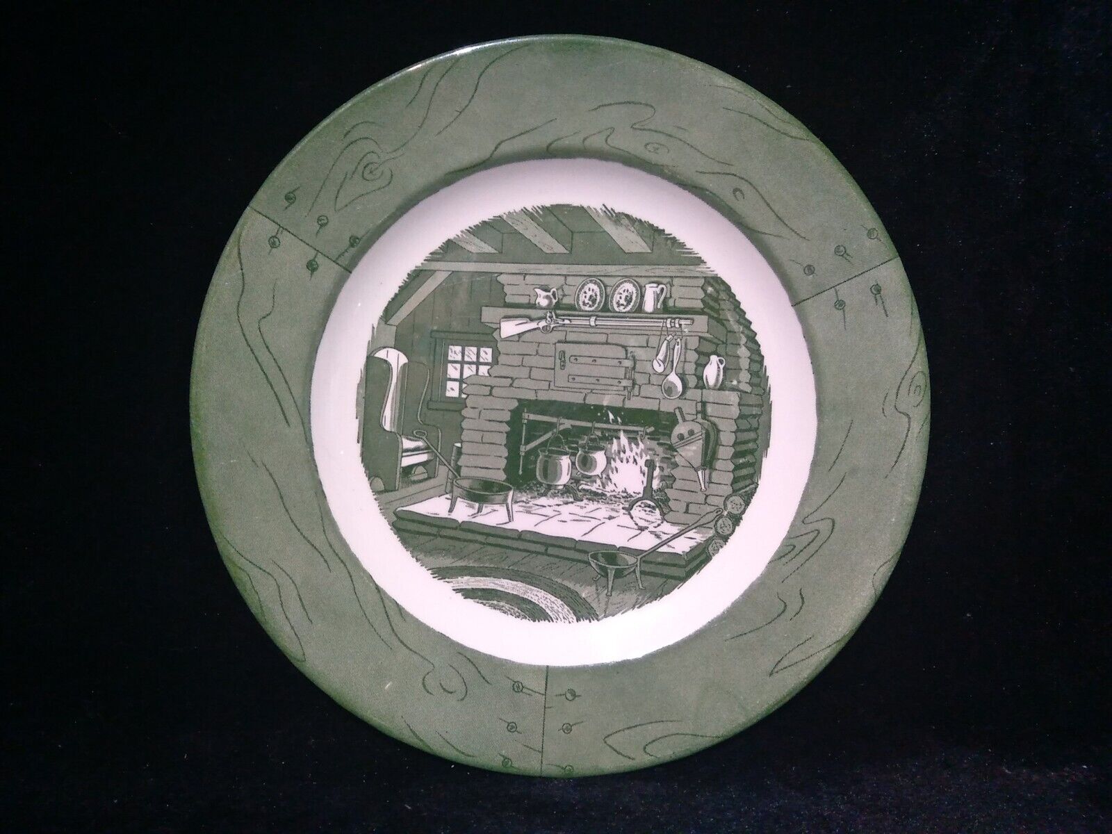 Colonial Homestead By Royal Green Dinner Plate  Fireplace  10\