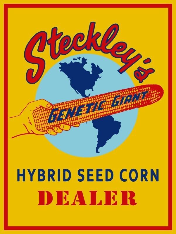 Steckley\'s Genetic Giant Seed Corn Dealer NEW Sign: 24x30\