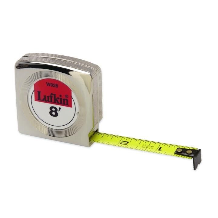 Lufkin 8' FT Mezurall Tape Measure Chrome Yellow Clad W928 Y928