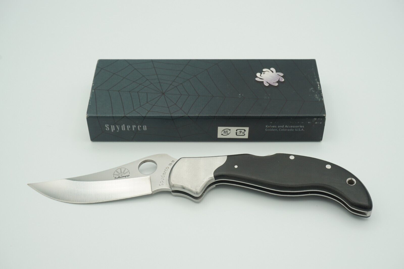 Spyderco Knife Persian Folder Schempp VG-10 With Box