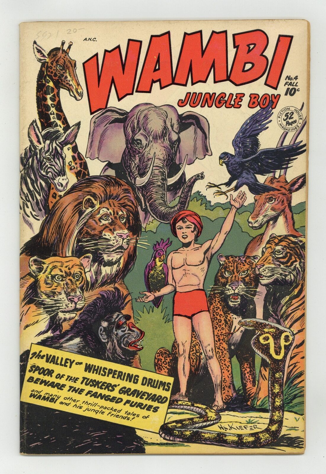 Wambi, Jungle Boy #4 VG+ 4.5 1948