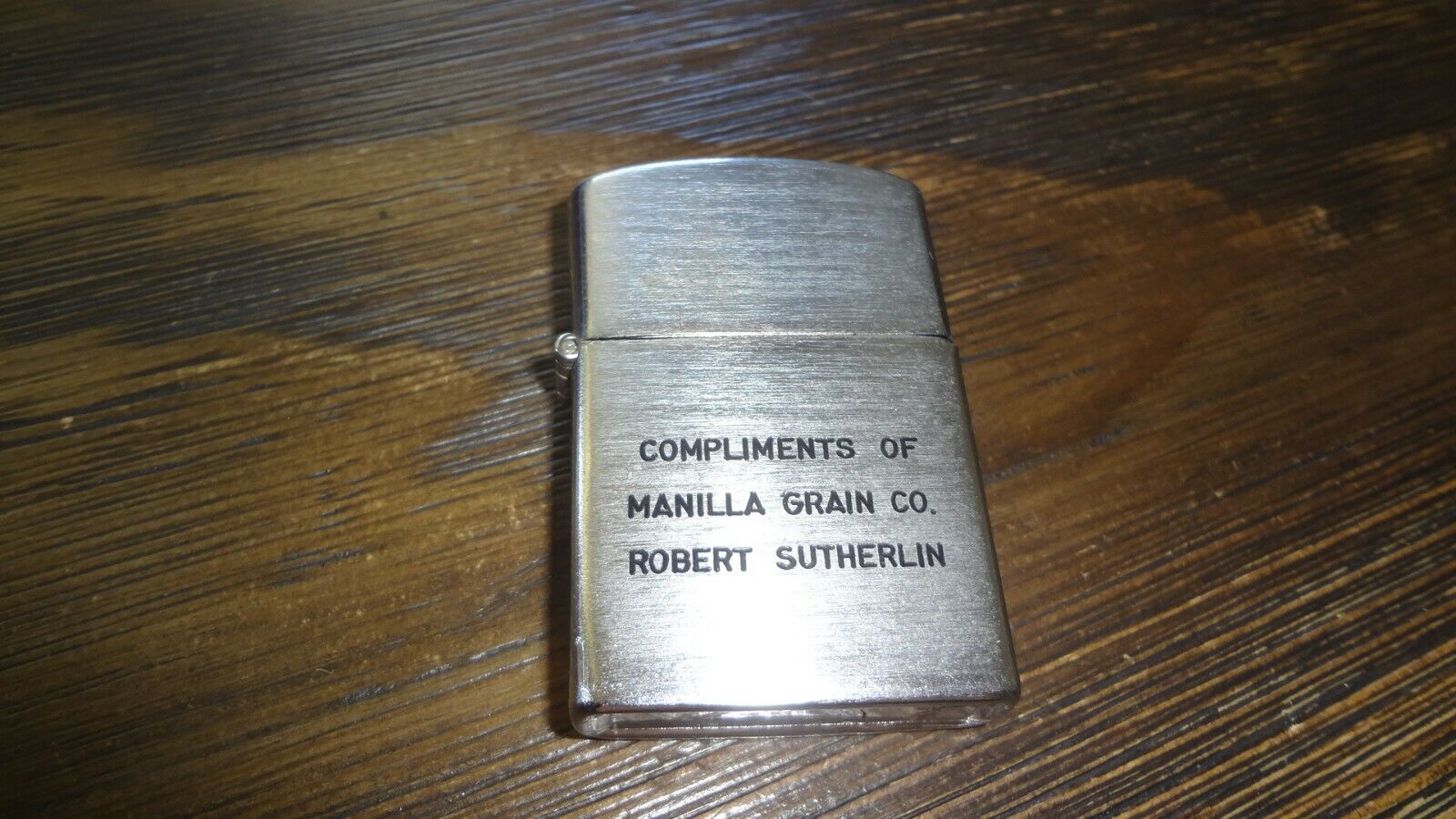 VINTAGE LIGHTER CIRCA LATE 1960'S COMPLIMENTS OF MANILLA GRAIN CO. SHELBYVILLE