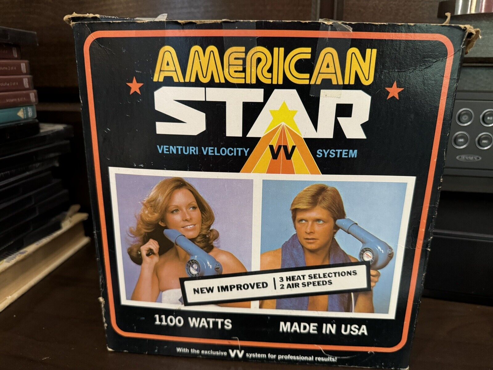 Vintage American Star Model 1400 Blow Dryer Hair Salon In Box NOS 1970\'s Beauty