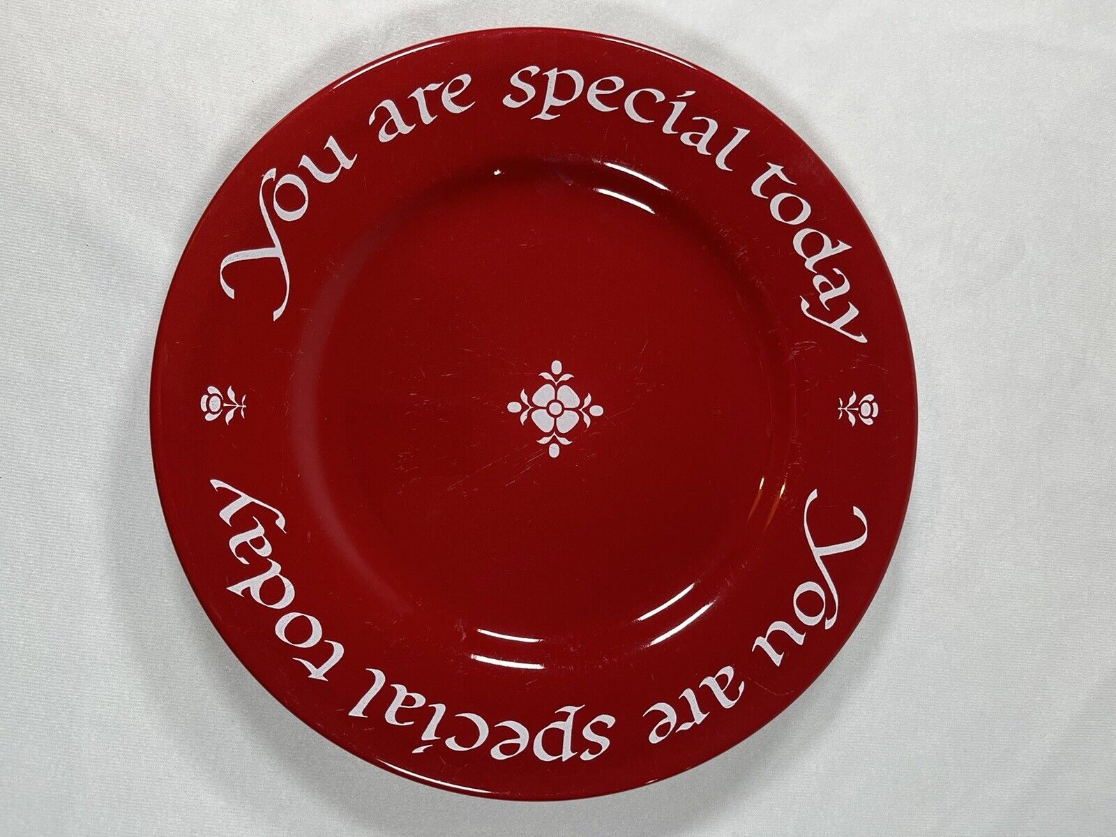 Vnt  Red plate, you are special today 1979 made in California.