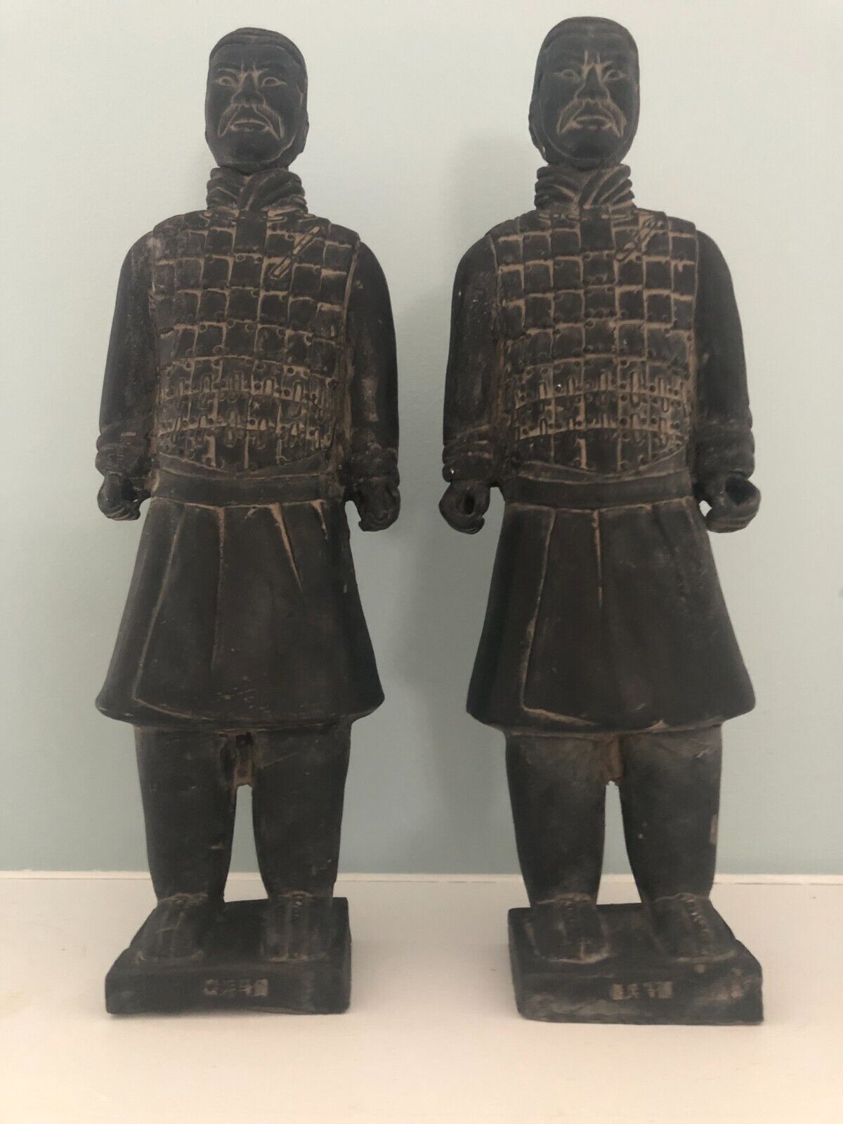 Vintage Terracotta Two Chinese Warrior Statues - 14\