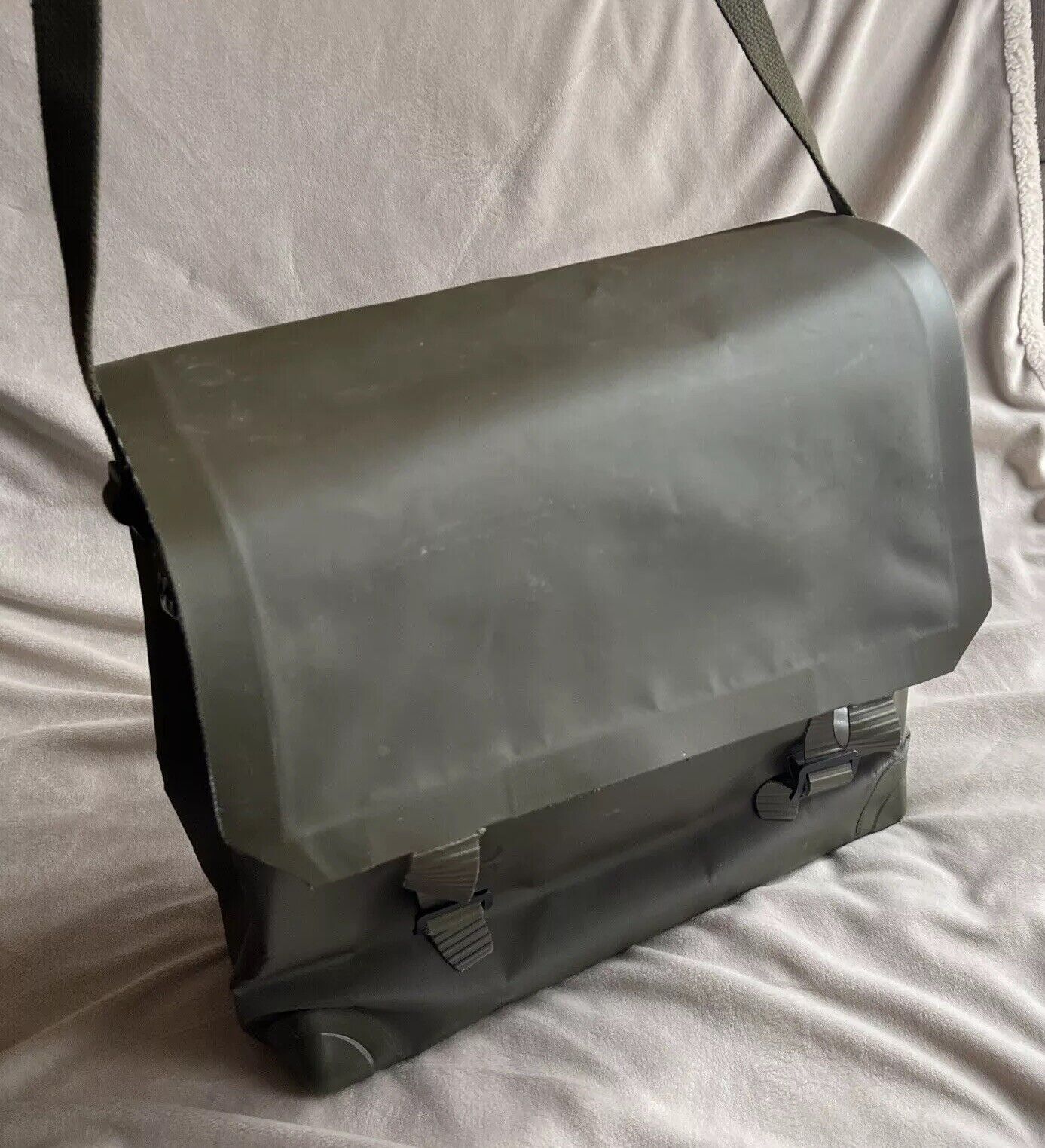 Vintage Dutch Army Military Waterproof Ammo Tote Large Shoulder Bag 91 14” x 14”