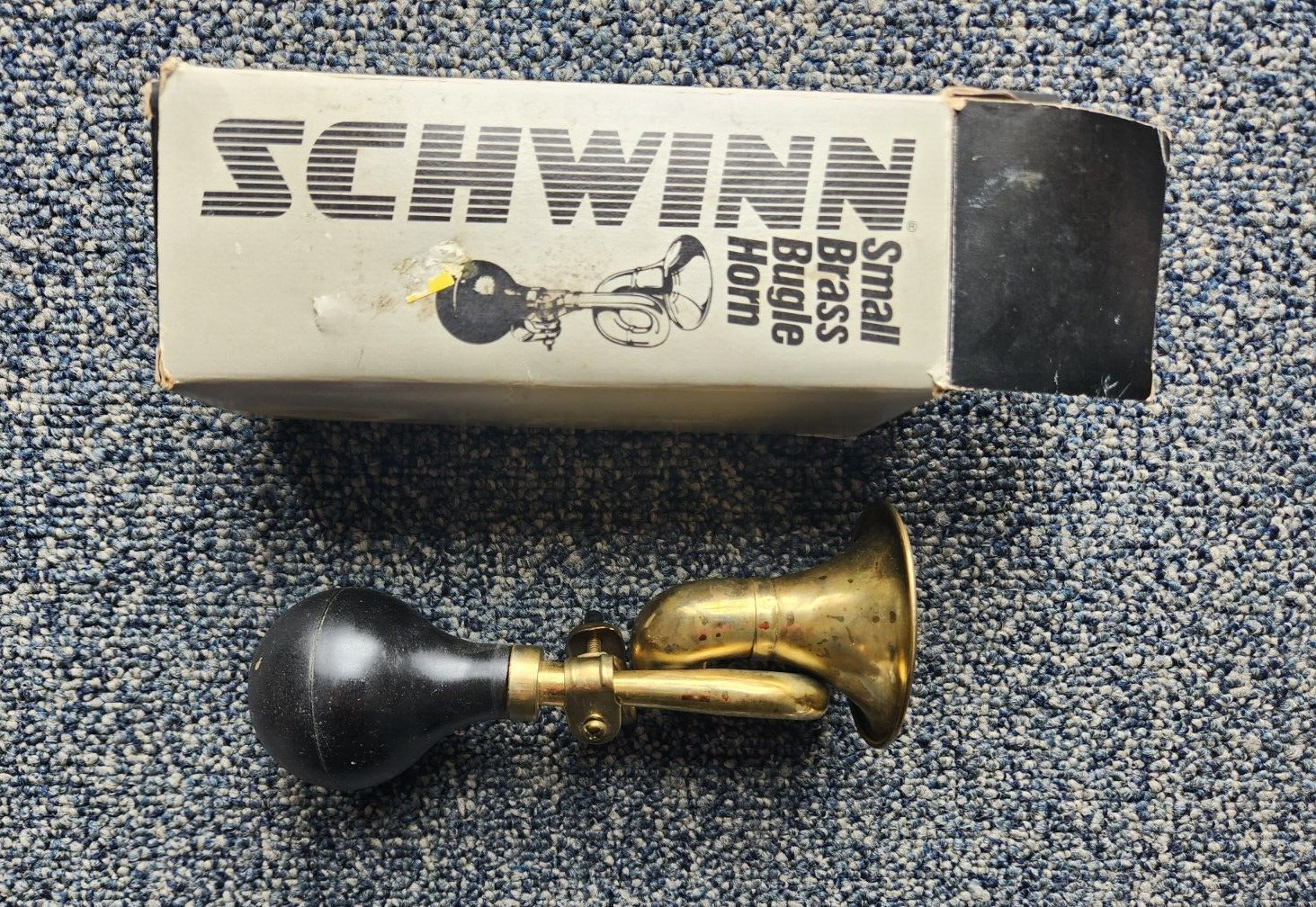 Schwinn Stingray Krate Vintage Brass Bugle Horn w/ Box. Looks Unused.