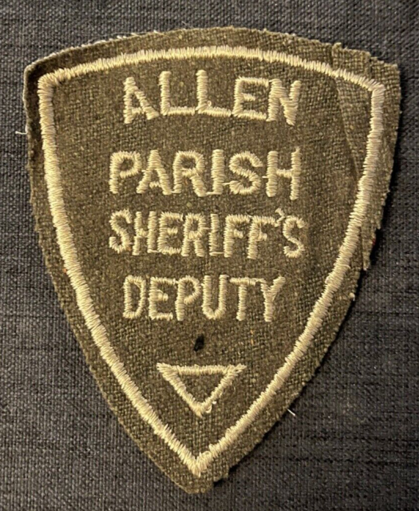 Allen Parish Louisiana Sheriff\'s Deputy Shoulder Patch Unsewn Cloth Back Vintage
