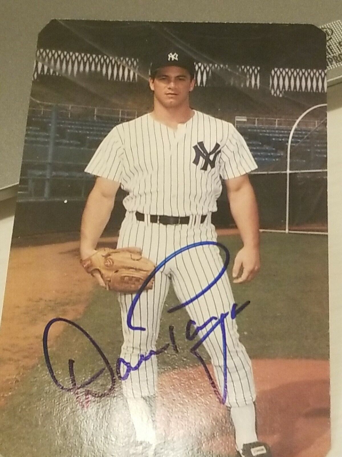 Dan pasqua signed 3.5x5 postcard autographed picture photo ny Yankees
