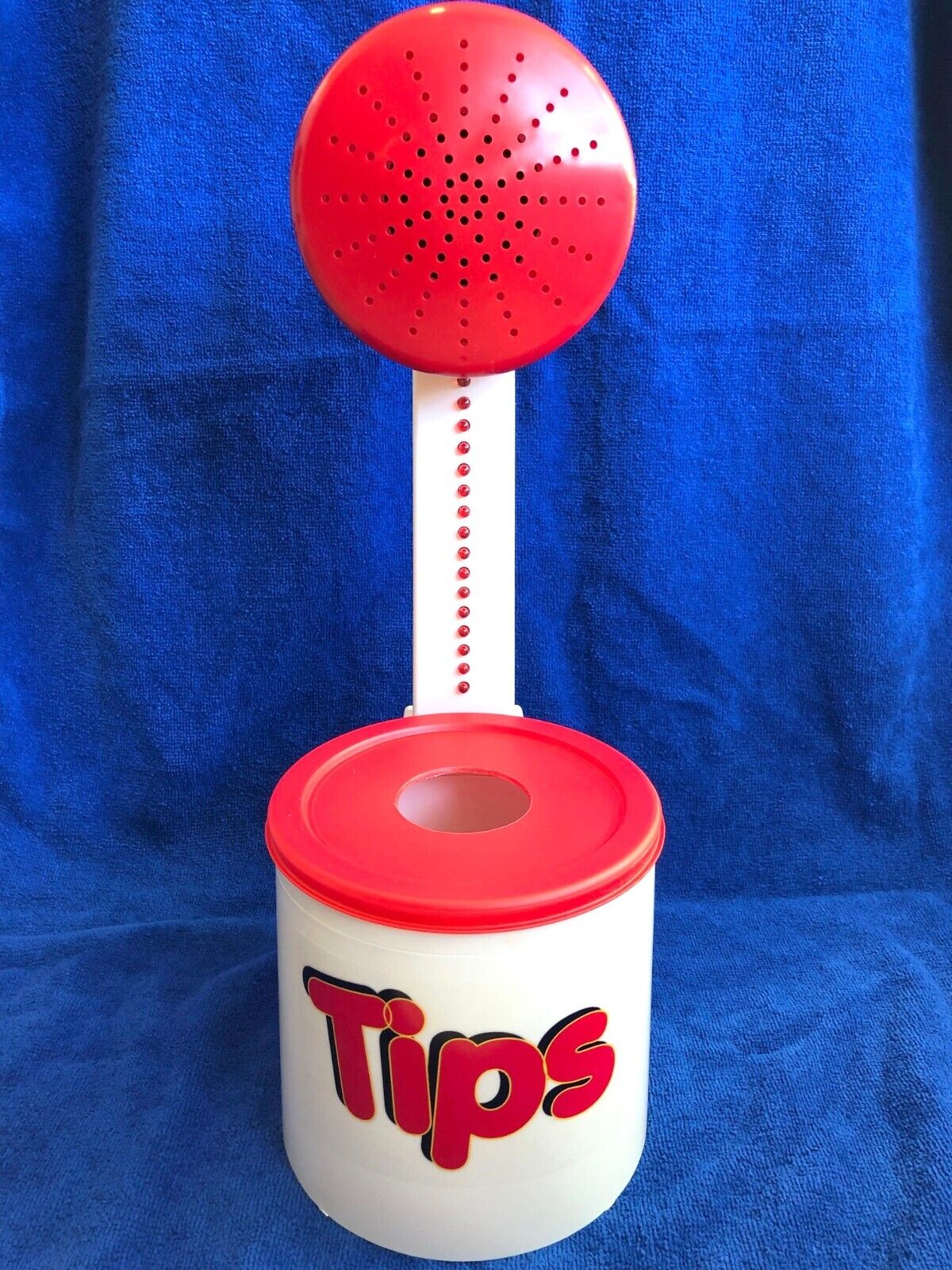 TIP JAR - WITH RED LID -  Electronic Tipping Jars