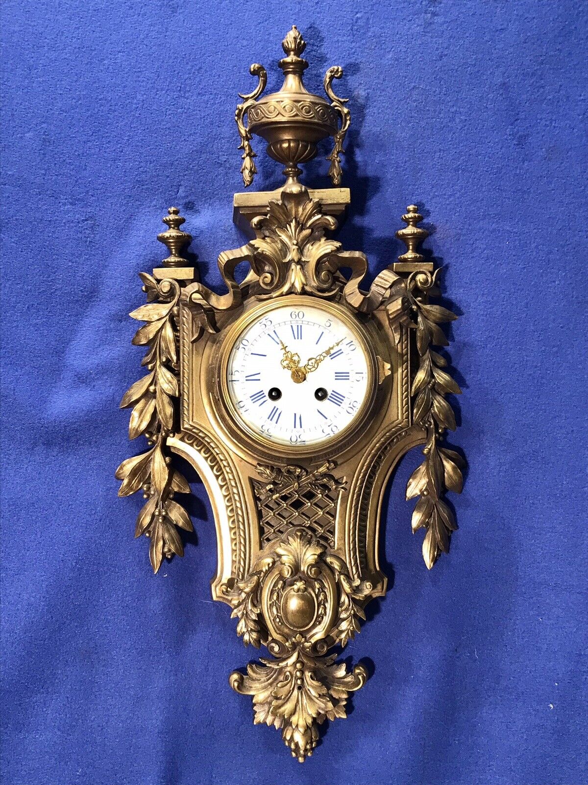 1844 ANTIQUE FRENCH JAPY FRERES STRIKES KEY WOUND,SOLID BRONZE,WALL CLOCK