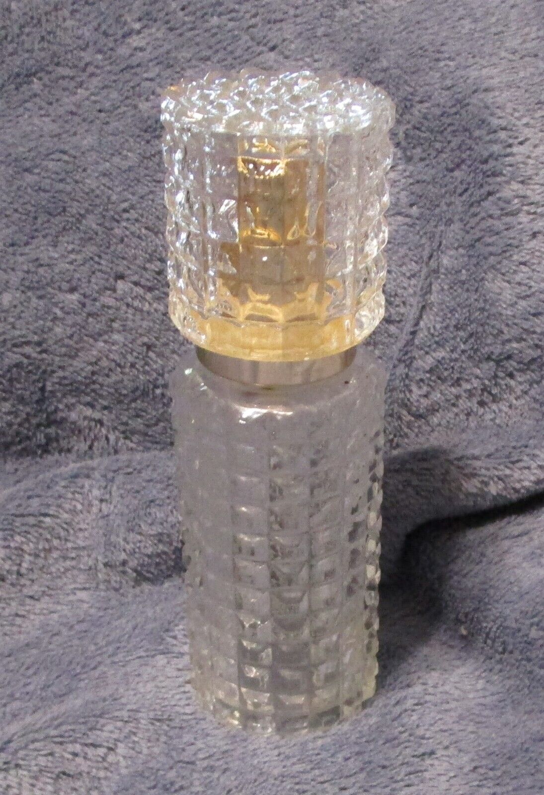Beautiful Cubistic Glass/Crystal Perfume Bottle/Atomizer