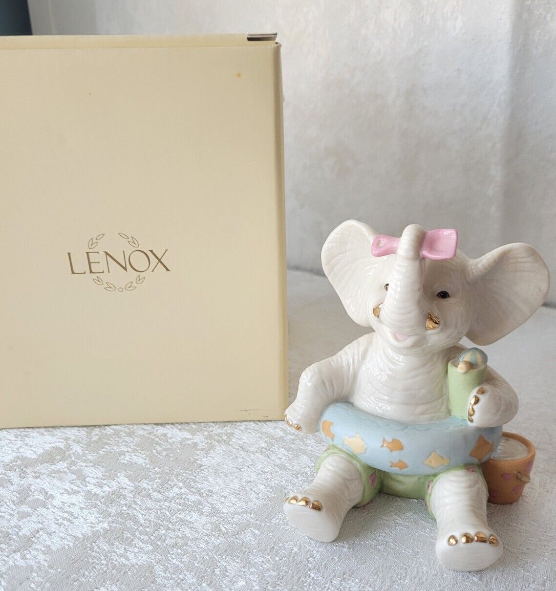 Lenox Summer Fun Elephant Porcelain Figurine 
