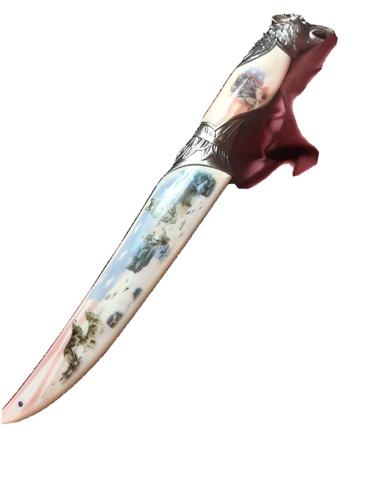 RARE, EXOTIC, LARGE, STRIKINGLY BEAUTIFUL STRAIGHT EDGE COLLECTOR'S KNIFE