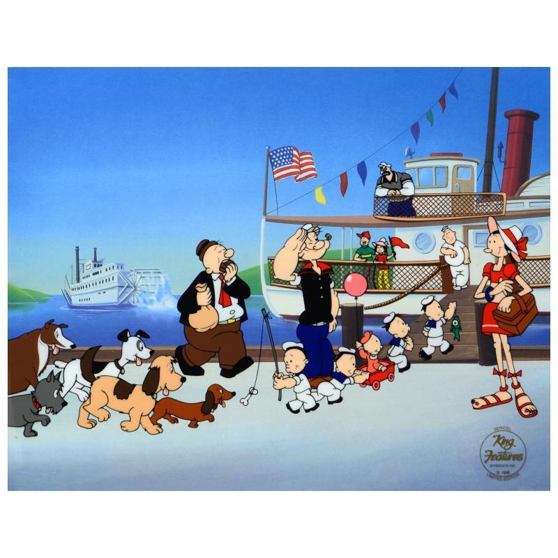 Popeye Limited Edition Sericel Collectible Animation Art COA