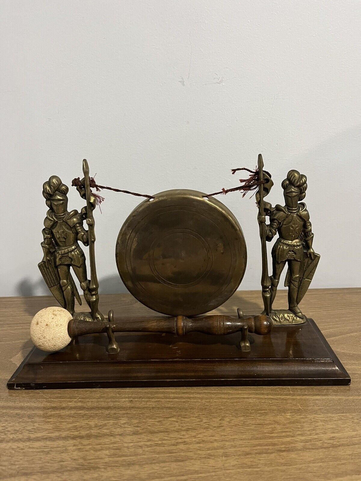 Antique/ Vtg Brass Knight Dinner Gong