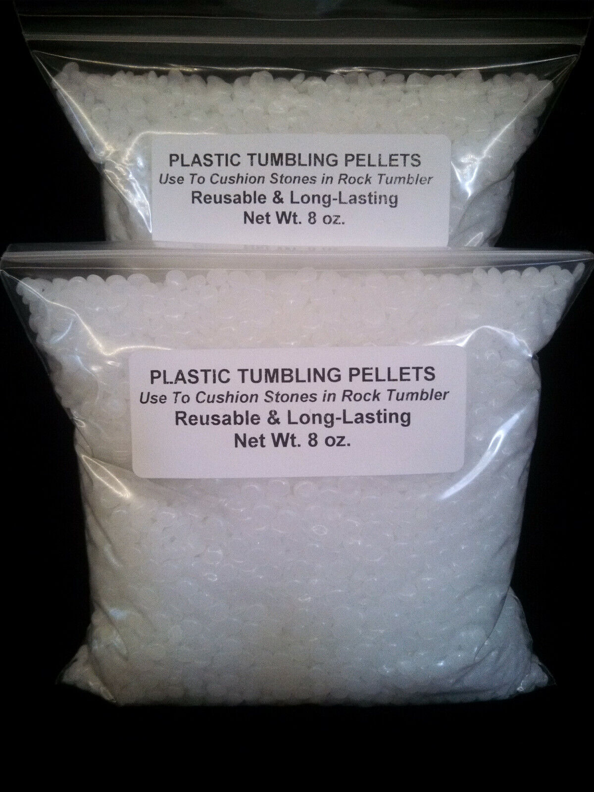 Rock Tumbling Plastic Pellets Poly 1 Lb Pound Polishing Beads Tumbler Fill Grit