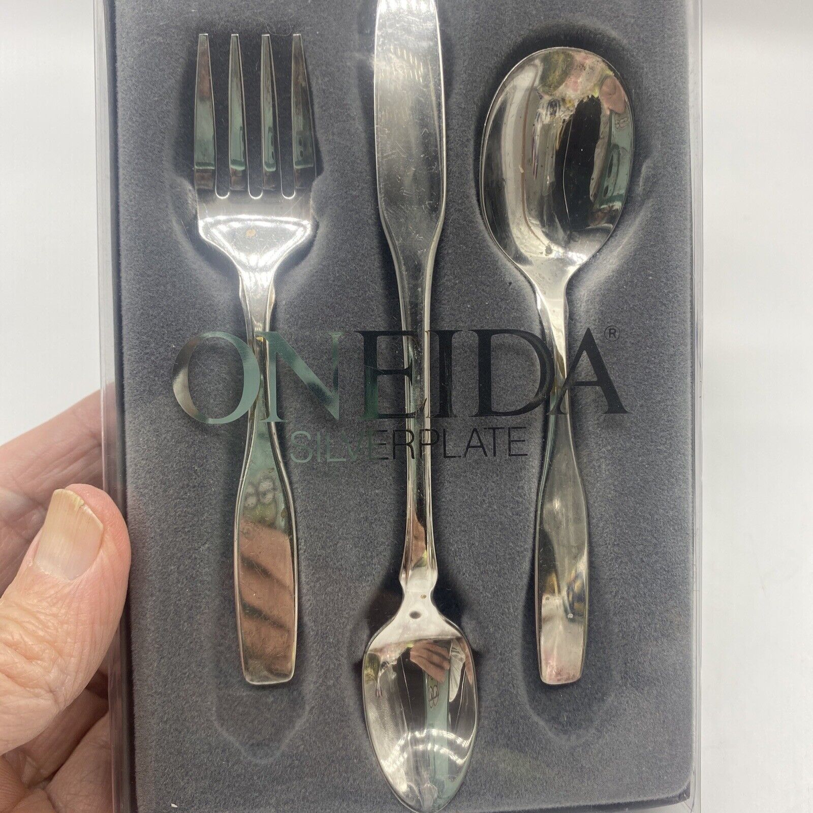 Oneida Silver plate Child’s Set Spoon Fork Bennington