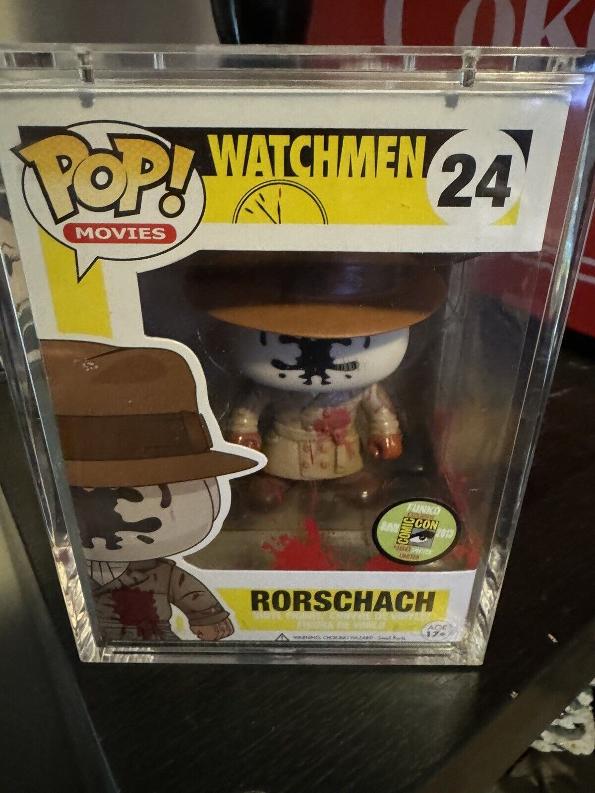 Funko Pop Rorschach Bloody Watchmen SDCC 2013 Exclusive LE 480 With Armor