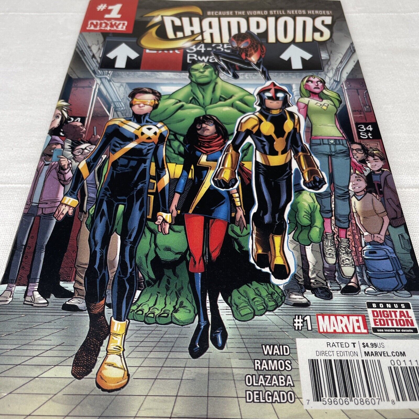 Champions #1 (2016) KEY 1st Chapions Ms Marvel Spider-Man Nova Hulk Vision Mid