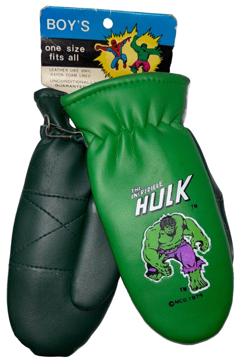 1979 Vintage Marvel Comics The Incredible Hulk Kids Gloves NWT Sal Buscema Art