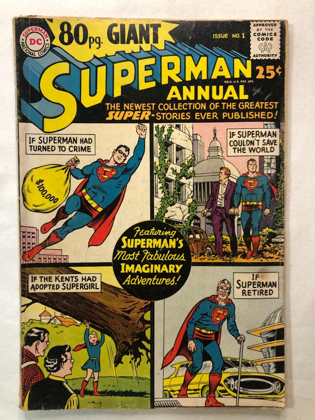 Superman Annual 1 Giant August 1964 Vintage Silver Age DC Comics Nice
